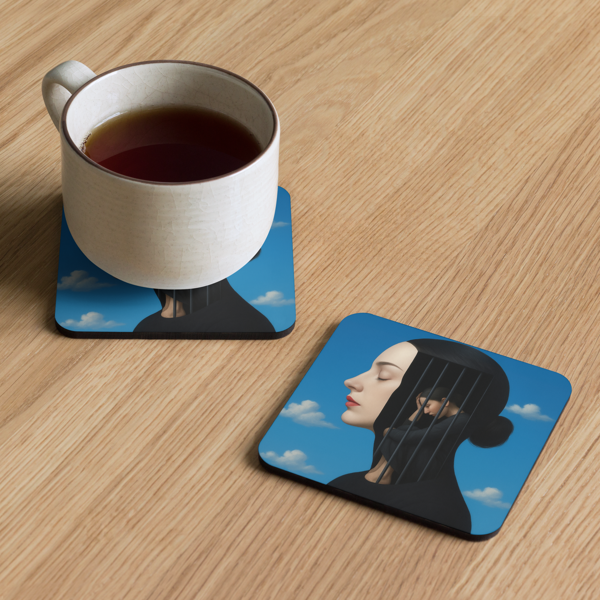 Prisoner of the mind - Cork-back coaster