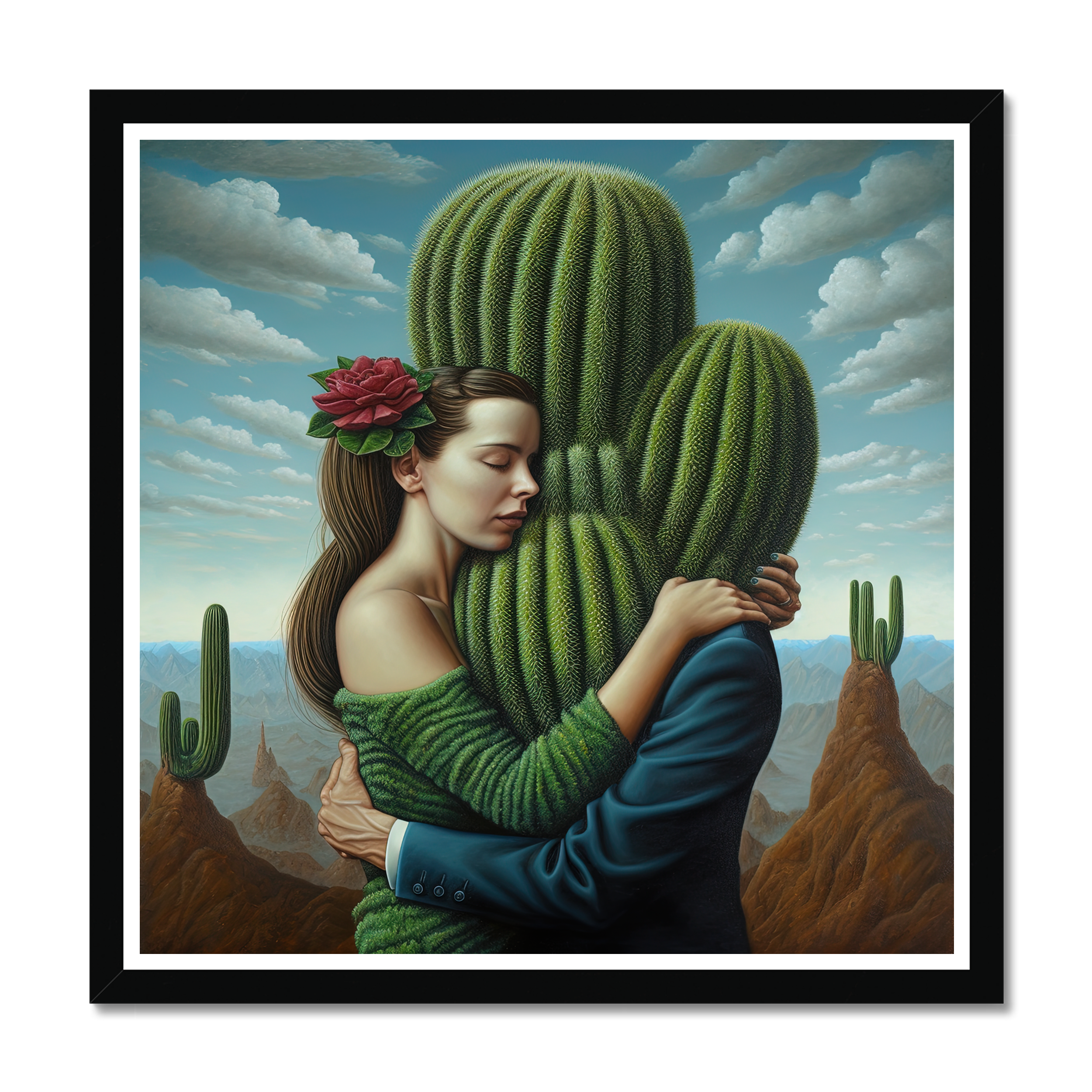 spiky devotion painting  surrealistly