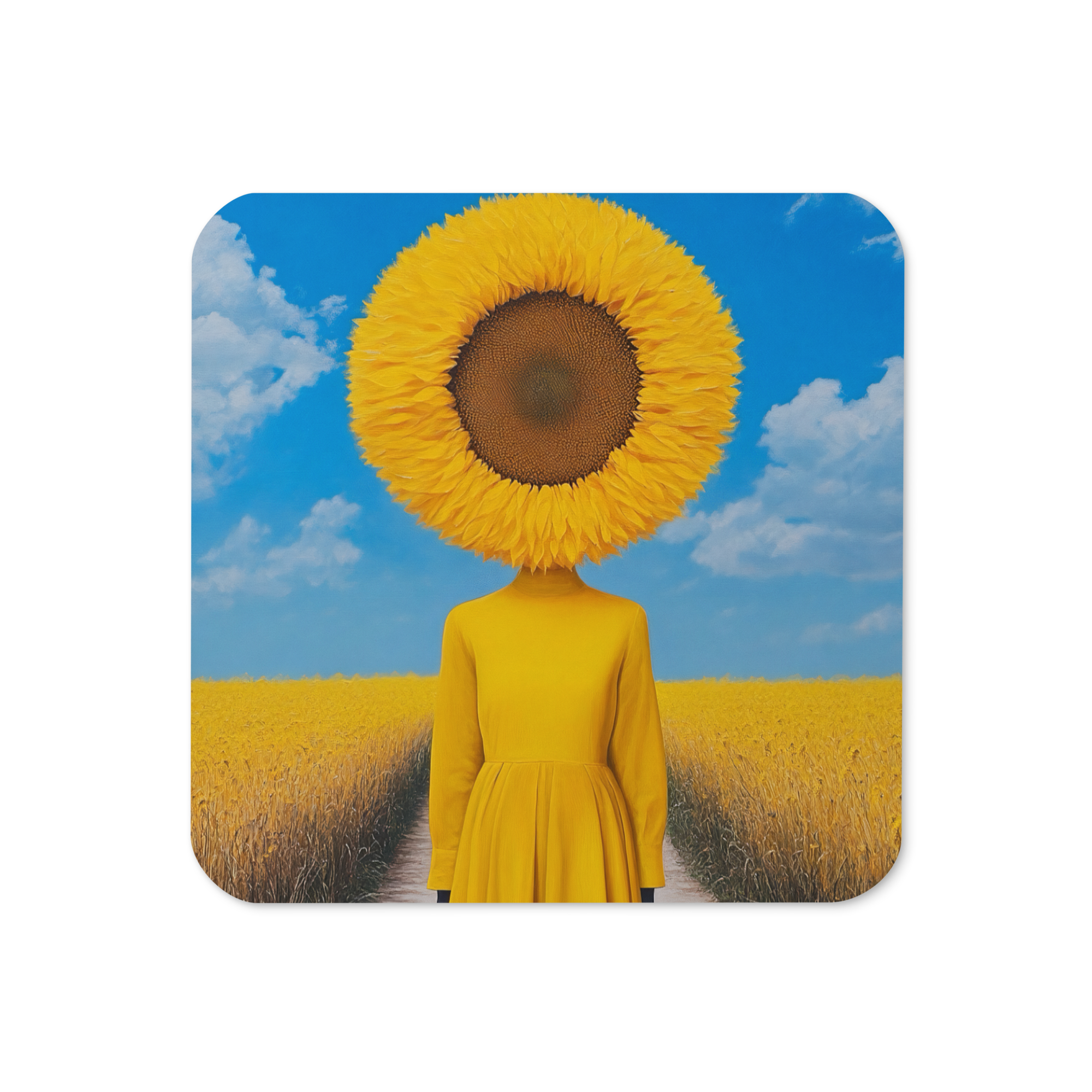 The Sunflower Self - Cork-back coaster