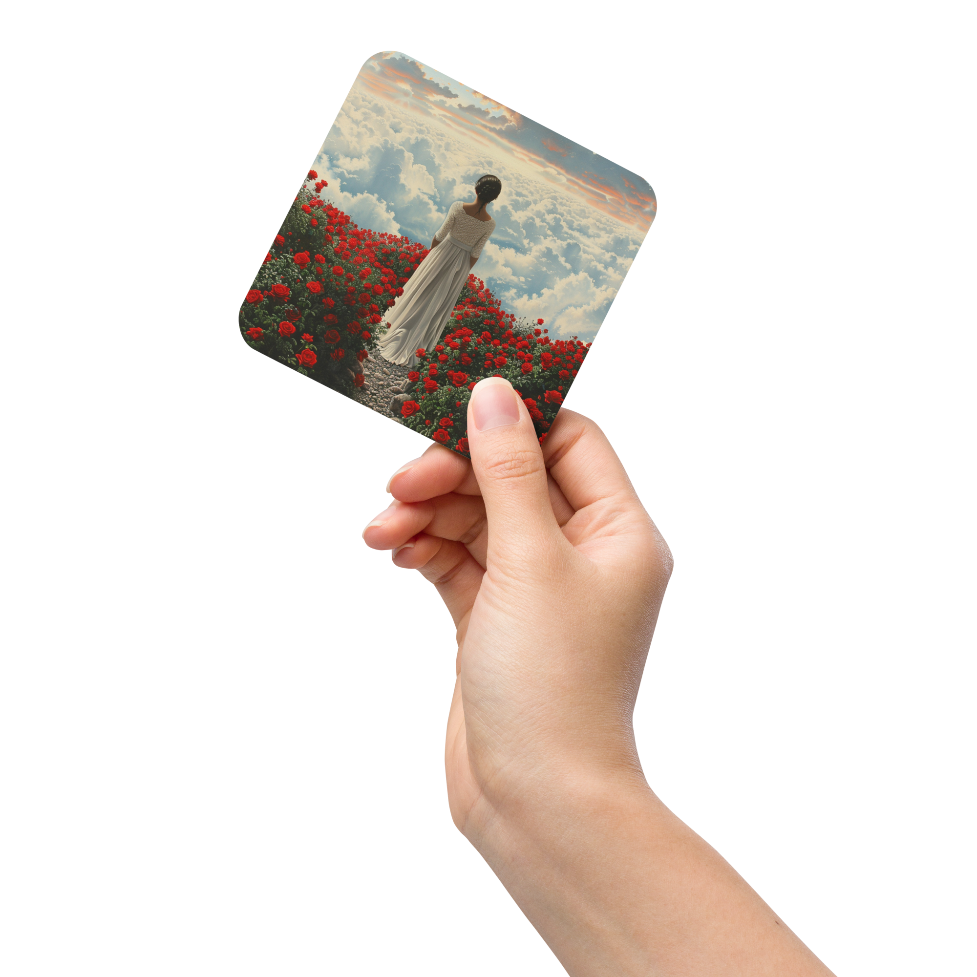 Sky Rose - Cork-back coaster