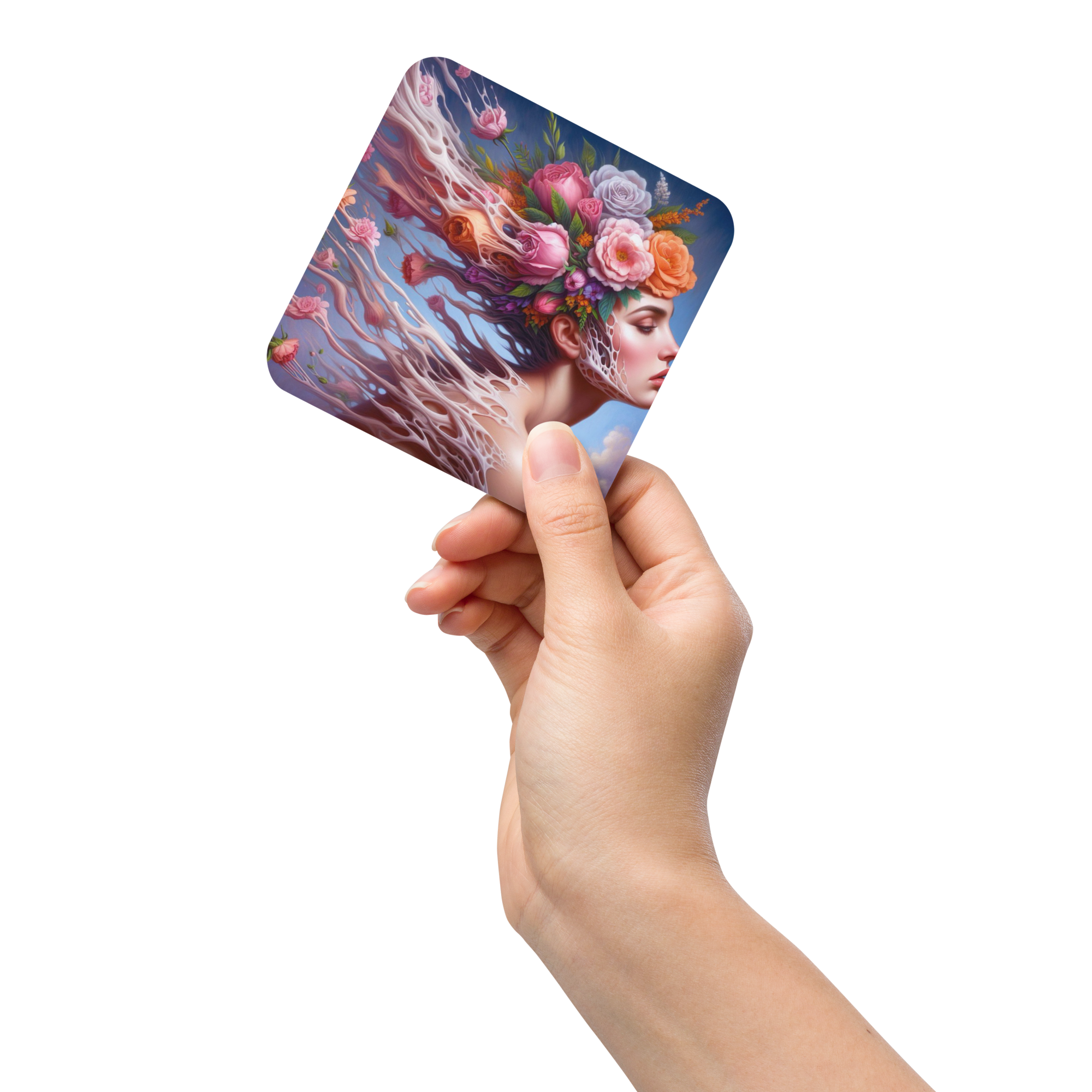 Floral Fusion - Cork-back coaster