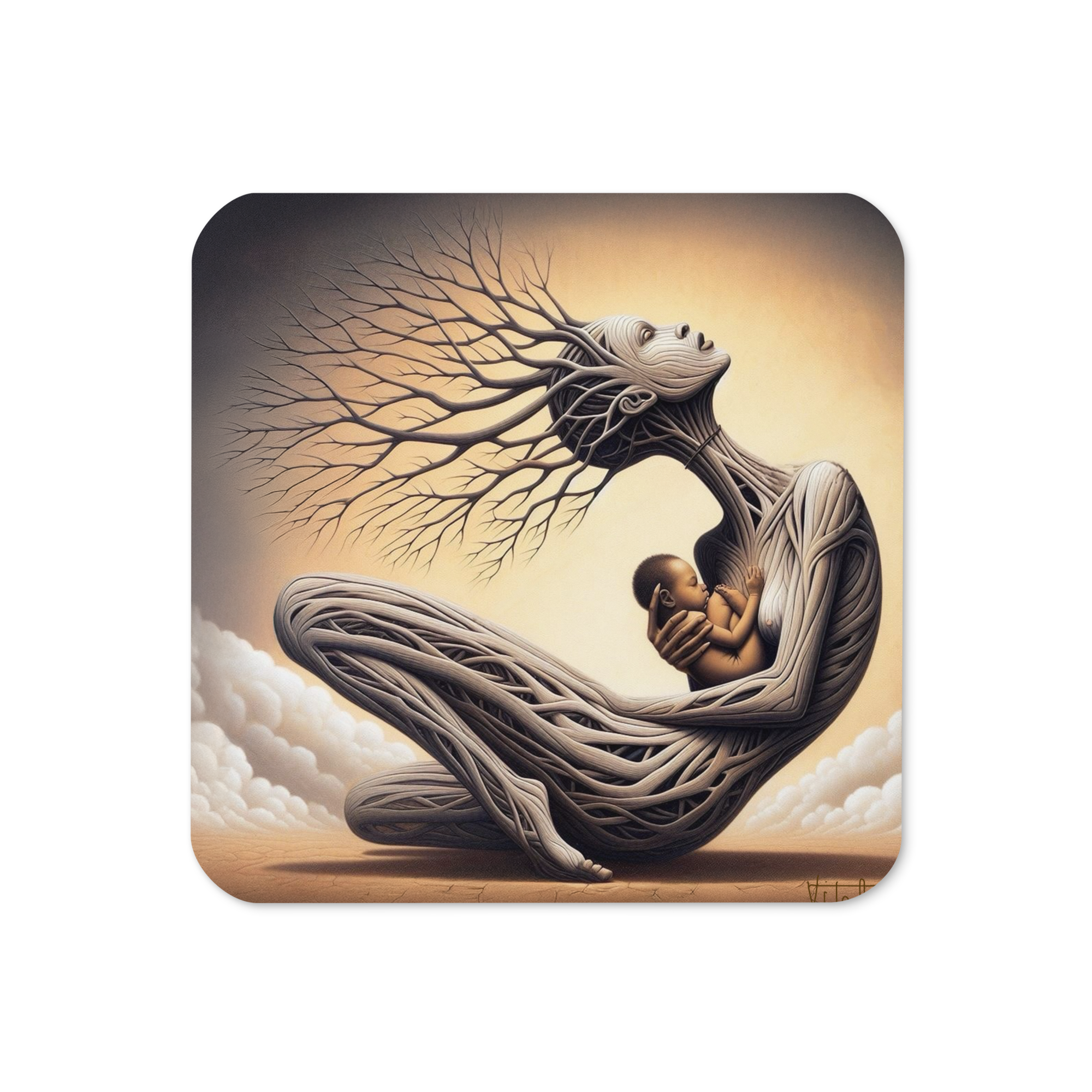 Maternal Branches - Cork-back coaster