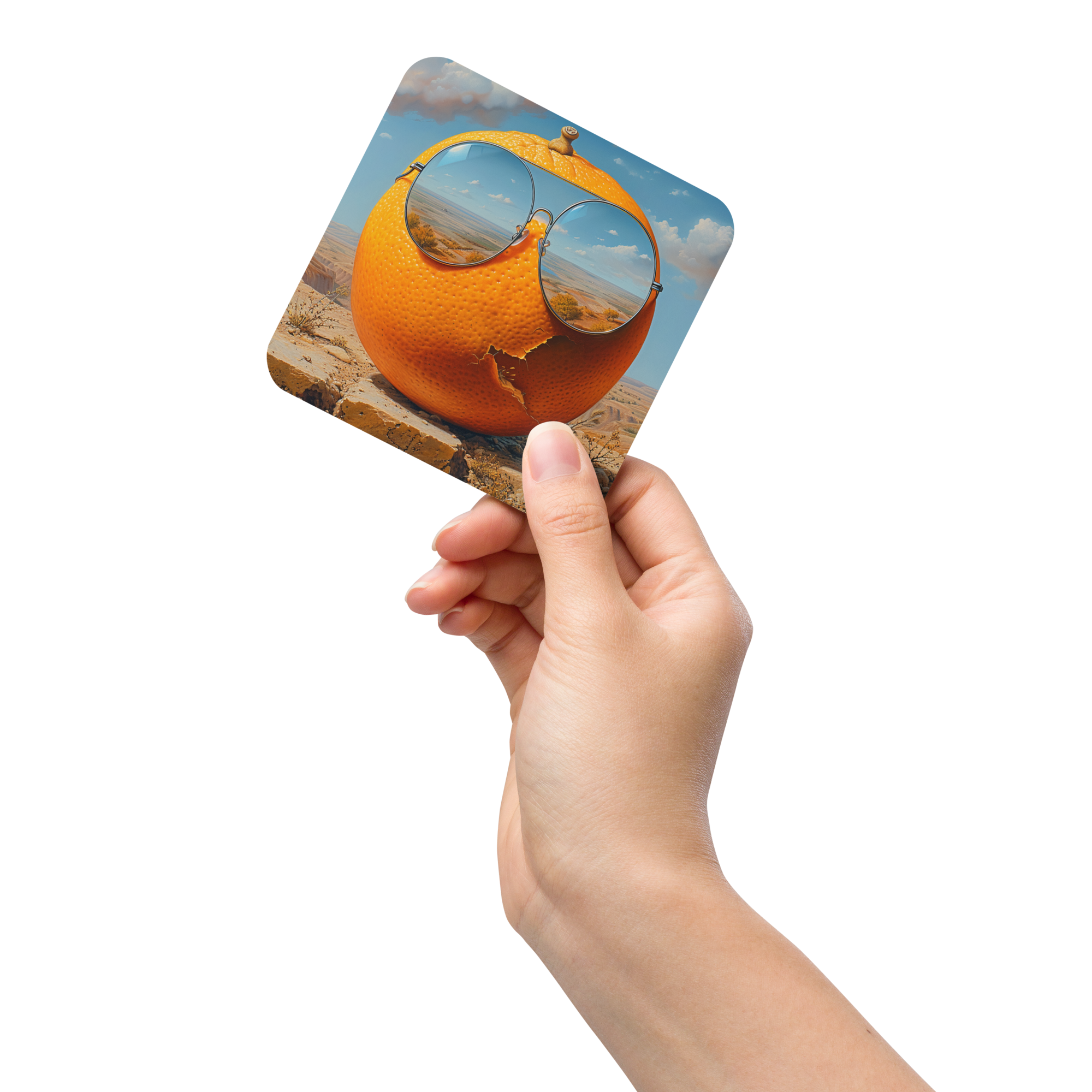 Vision of the vitamin C - Cork-back coaster